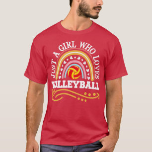 Camiseta Só Uma Menina Que Ama O Arco-Íris De Voleibol Ofer