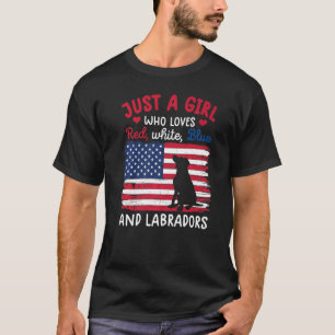 Camiseta Só Uma Menina Que Ama O Azul Branco Vermelho, Ret