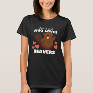 Camiseta Só Uma Menina Que Ama O Beavers Cute Girls Beaver