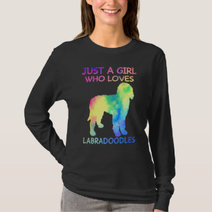 Camiseta Só Uma Menina Que Ama O Cachorro Labradoodles
