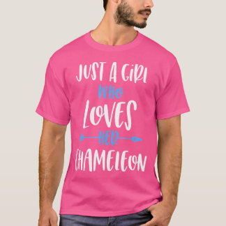 Camiseta Só Uma Menina Que Ama O Camaleão
