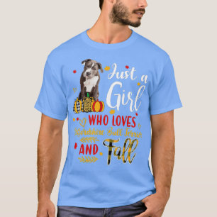 Camiseta Só Uma Menina Que Ama O Cão E Fal De Staffordshire