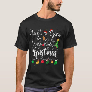 Camiseta Só Uma Menina Que Ama O Chapéu Vermelho Da Árvore 