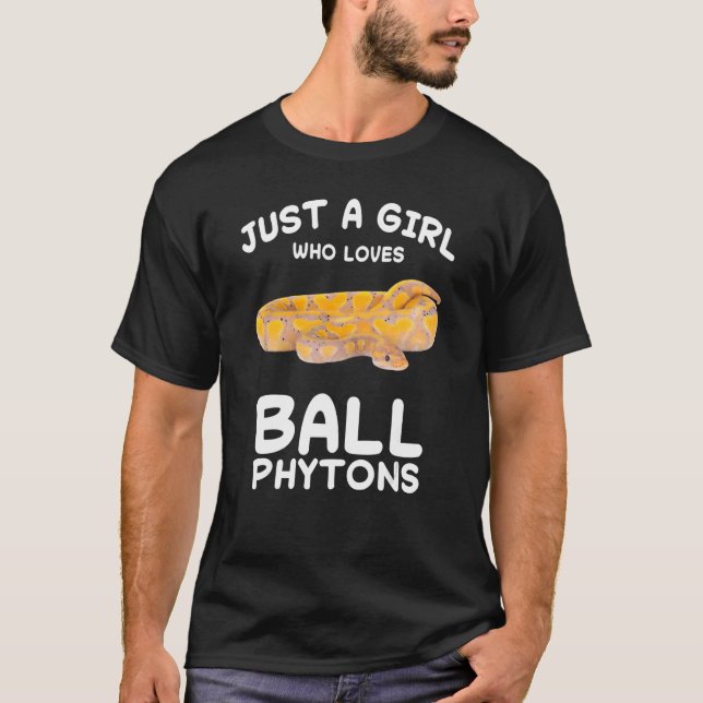Camiseta Só Uma Menina Que Ama O Cobra De Ball Python (Frente)