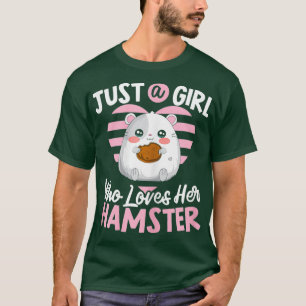 Camiseta Só Uma Menina Que Ama O Hamster Mãe Pet Fluffy