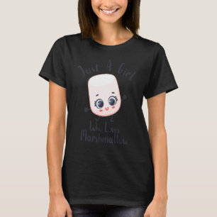 Camiseta Só Uma Menina Que Ama O Marshmallow Cute Marshmall