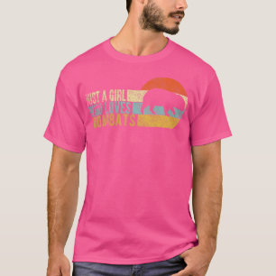 Camiseta Só Uma Menina Que Ama O Morcego Engraçado