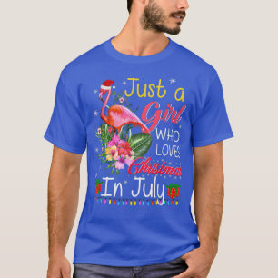 Camiseta Só Uma Menina Que Ama O Natal Em Julho Meninas Som