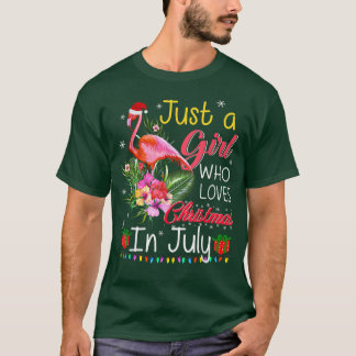 Camiseta Só Uma Menina Que Ama O Natal Em Julho Meninas Som