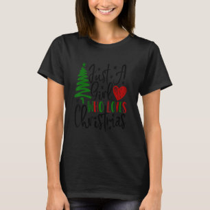 Camiseta Só Uma Menina Que Ama O Natal Feliz Cu De Natal