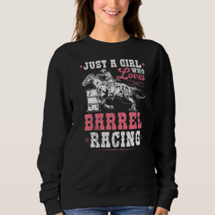 Camiseta Só Uma Menina Que Ama O Rodeio De Garota De Barrel