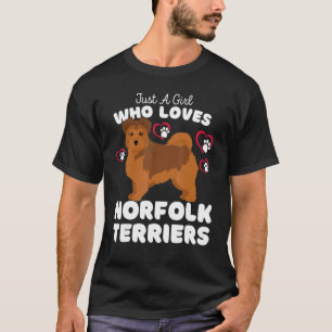 Camiseta Só Uma Menina Que Ama Os Cachorros Bonitos Do Norf
