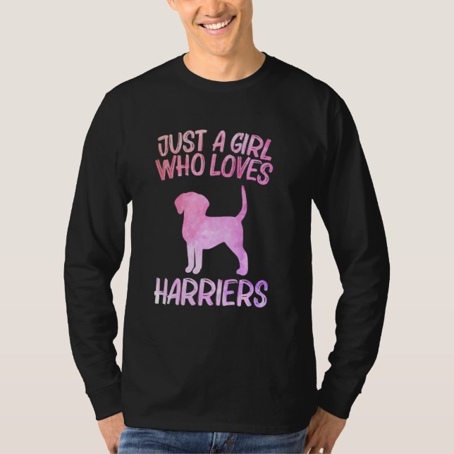 Camiseta Só Uma Menina Que Ama Os Harriers Para As Mulheres (Frente)