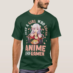 Camiseta Só Uma Menina Que Ama Os Japoneses De Anime E Rame