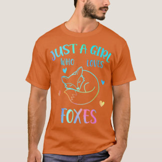 Camiseta Só Uma Menina Que Ama Os Raposos Do Arco-Íris Para