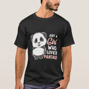 Camiseta Só Uma Menina Que Ama Pandas Cute Panda Girl