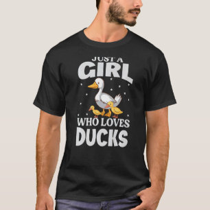 Camiseta Só Uma Menina Que Ama Patos Bonitos