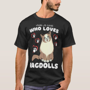 Camiseta Só Uma Menina Que Ama Ragdolls Gatinhos Bons
