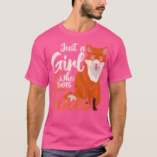 Camiseta Só Uma Menina Que Ama Raposa Floresta Animal Da Na