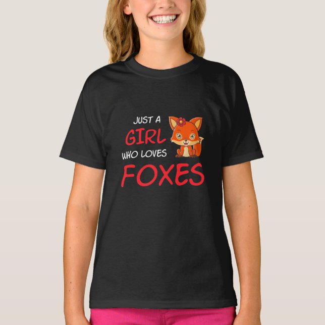 Camiseta Só Uma Menina Que Ama Raposas (Frente)