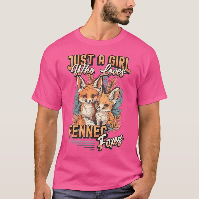 Camiseta Só Uma Menina Que Ama Raposas Fennec (Frente)