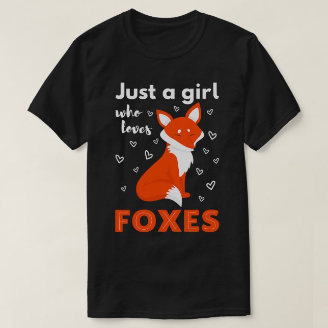 Camiseta Só Uma Menina Que Ama Raposas II (Frente do Design)