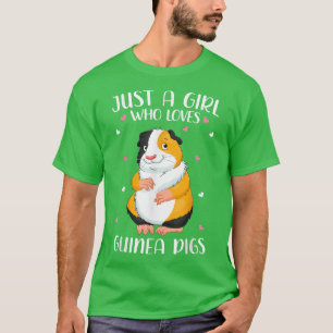 Camiseta Só Uma Menina Que Ama Suínos Para Mulheres Garota