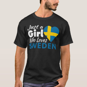 Camiseta Só Uma Menina Que Ama Suvenires Suecias Suecas Fla