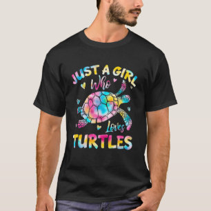 Camiseta Só Uma Menina Que Ama Tina De Tartaruga Marinha