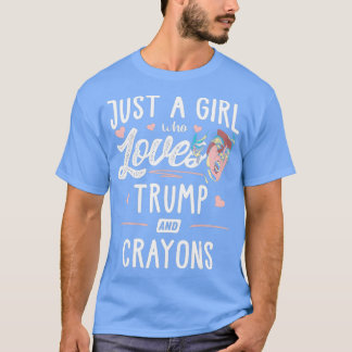 Camiseta Só Uma Menina Que Ama Trump E Gift-Gift