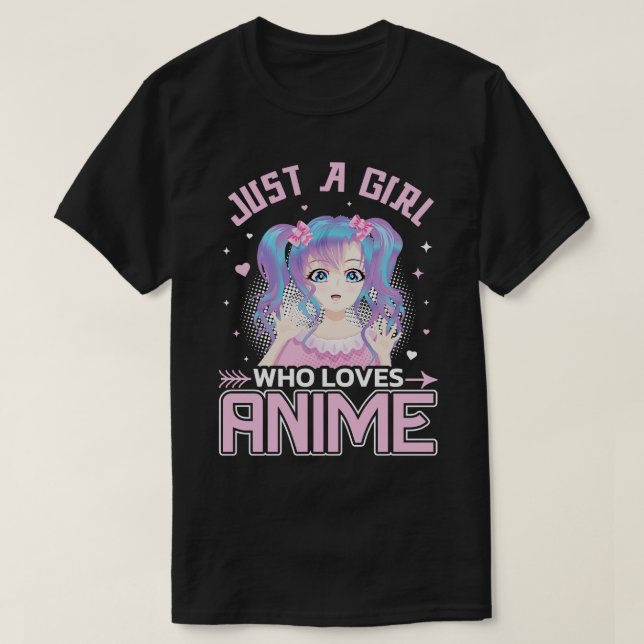 Camiseta Só Uma Menina Que Ama Um Bicho Japonês (Frente do Design)