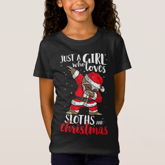 Camiseta Só Uma Menina Que Ama Uma Mulher Bonita De Natal (Frente)