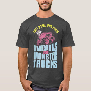 Camiseta Só Uma Menina Que Ama Unicórnios E Monstros.
