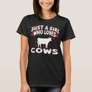 Camiseta Só Uma Menina Que Ama Vacas Bonitas