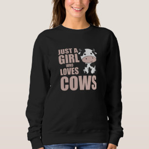 Camiseta Só Uma Menina Que Ama Vacas, Fazenda De Animais