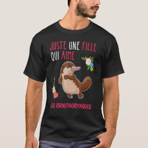 Camiseta Só Uma Menina Que Gosta De Ornithoryncs Cute