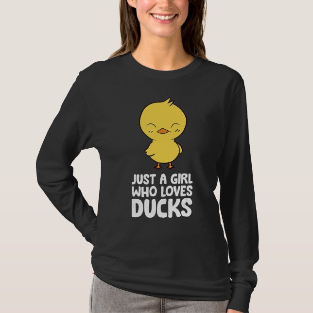 Camiseta Só Uma Rapariga Que Ama Patos (Frente)