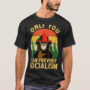 Camiseta Só Você Pode Impedir O Urso Socialista Acampando V