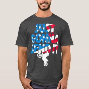 Camiseta Só vou enviar a bicicleta American Flag Dirt