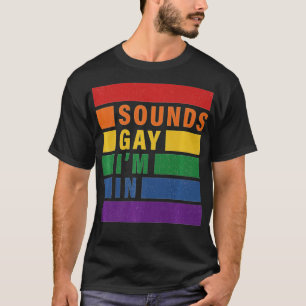 Camiseta Soa Engraçado Gay IM Dentro Com Sinalizador Arco-Í