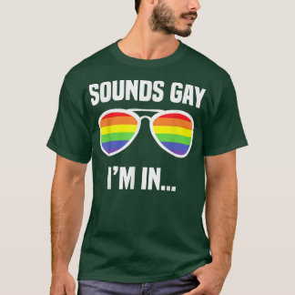 Camiseta Soa Gay, estou no Engraçado Arco-Íris Óculos LGBT