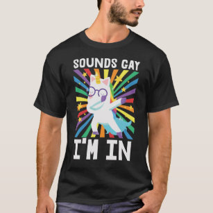 Camiseta Soa gay, estou no unicórnio arco-íris do orgulho L