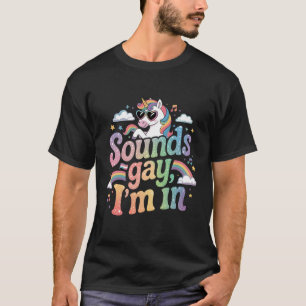 Camiseta Soa gay, estou no unicórnio arco-íris do orgulho L