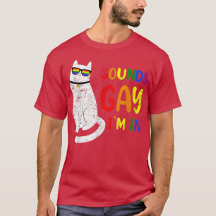 Camiseta Soa Gay, Eu Estou Em Gato Engraçado Gatinho LGBT P