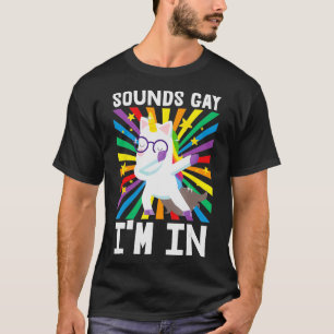 Camiseta Soa Gay Im Em Orgulho Grelha LGBT Unicorn Arco Arc