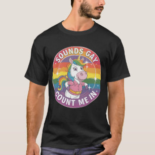 Camiseta Soa Gay Me Inclua Arco-Íris Unicórnio LGBTQ