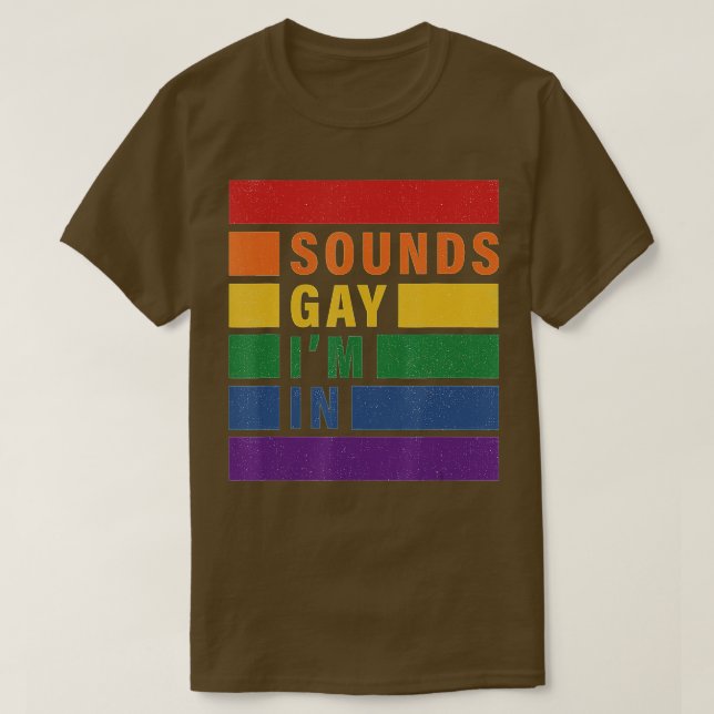 Camiseta Soa Gay no Funny Rainbow Orgulhosamente Suporta a  (Frente do Design)