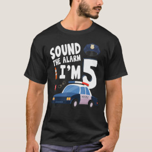 Camiseta Soa o alarme É o meu aniversário 5 de 5 anos P