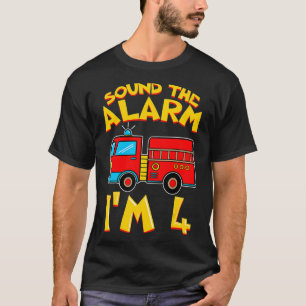 Camiseta Soa o alarme que sou 4 bombeiros quarto aniversári