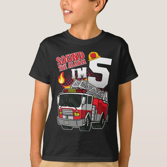 Camiseta Soa o alarme que sou 5 bombeiros (Frente)